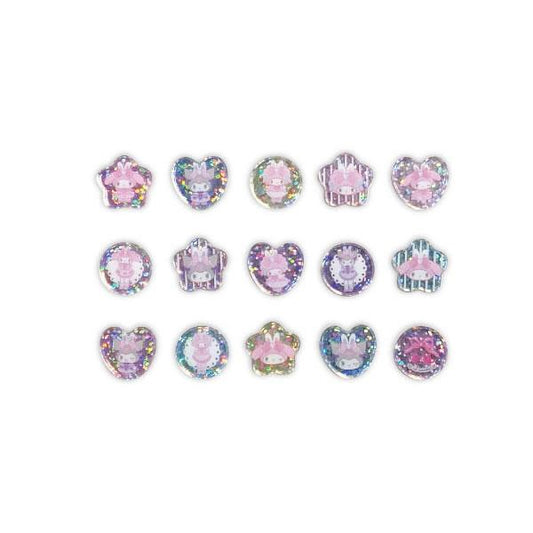 SANRIO | Crystal Stickers Glass Beads Stickers 190×190×2mm (My Melody♡Kuromi♡My Sweet Piano Bunnies Ballerina)
