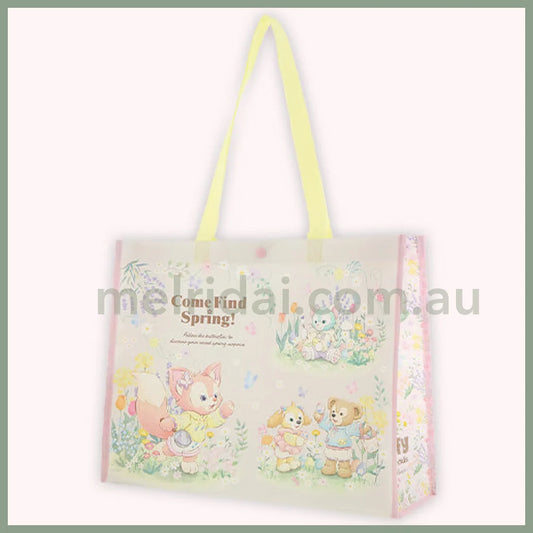 【Pick Up Only】Disney | Shopping Bag 35×45×14Cm (Come Find Spring!) 东京迪士尼 编织购物袋/蛇皮袋/按扣（春日系列）