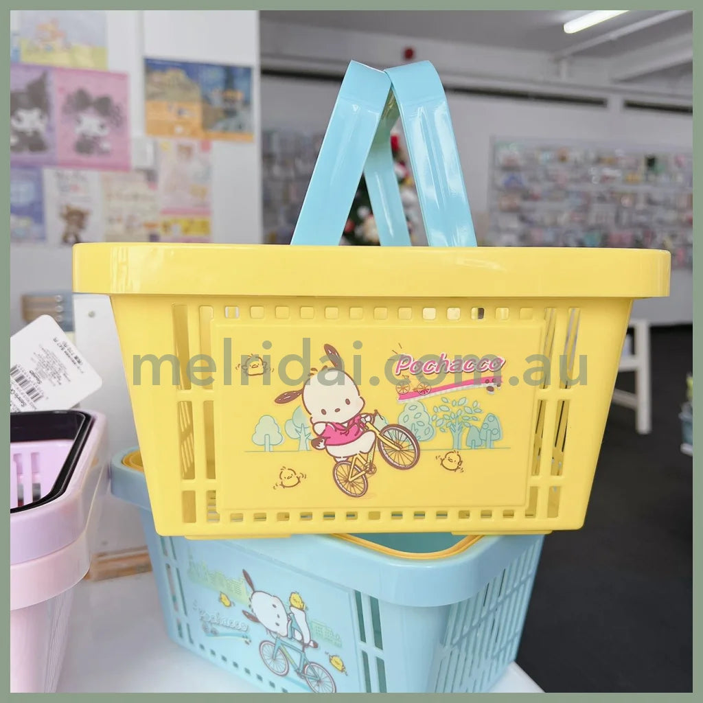 Made In Japansanriomini Shopping Basket Stackable 24.9×18×13 Cm Pochacco Yellow