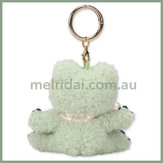 Pickles The Frog | Carabiner Plush Keychain Mascot Holder H9×W9.5×D5.5Cm (Smile Hop Green)