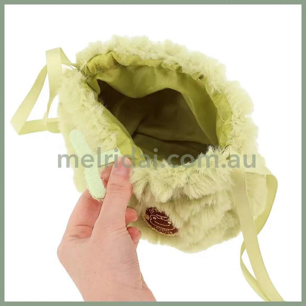Pickles the Frog | Drawstring Pouch Always Fruits H17.5×W13×D8.5cm (Melon)