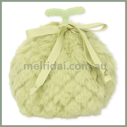 Pickles the Frog | Drawstring Pouch Always Fruits H17.5×W13×D8.5cm (Melon)