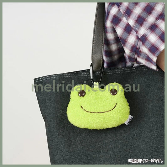 Pickles the Frog | Eco Shopping Tote Bag Bag Charm with Carabiner (Face Green)