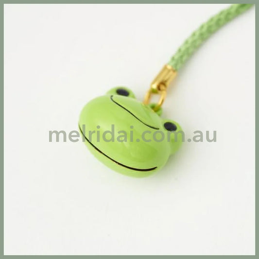 Pickles the Frog | Face Shaped Bell Phone Charm H2×W2×D1.5cm (Green)