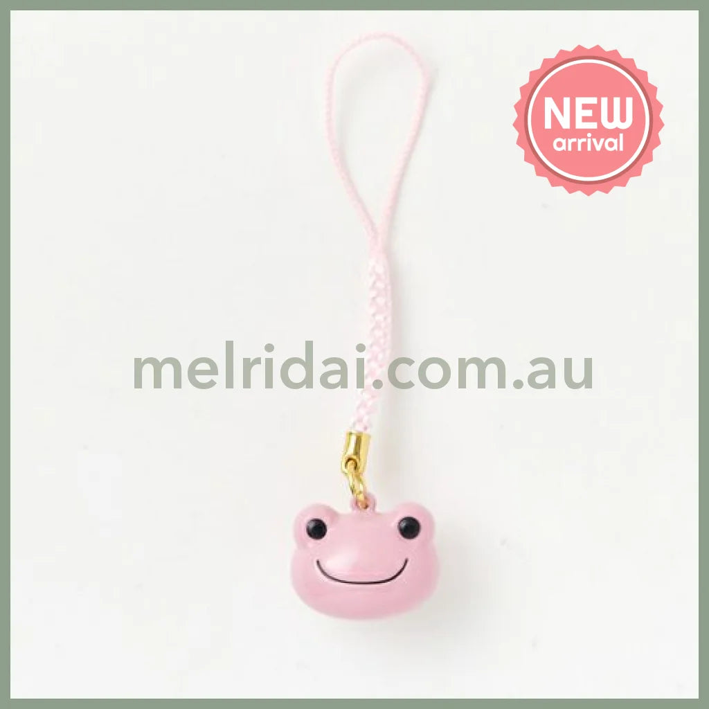 Pickles the Frog | Face Shaped Bell Phone Charm H2×W2×D1.5cm (Pink)