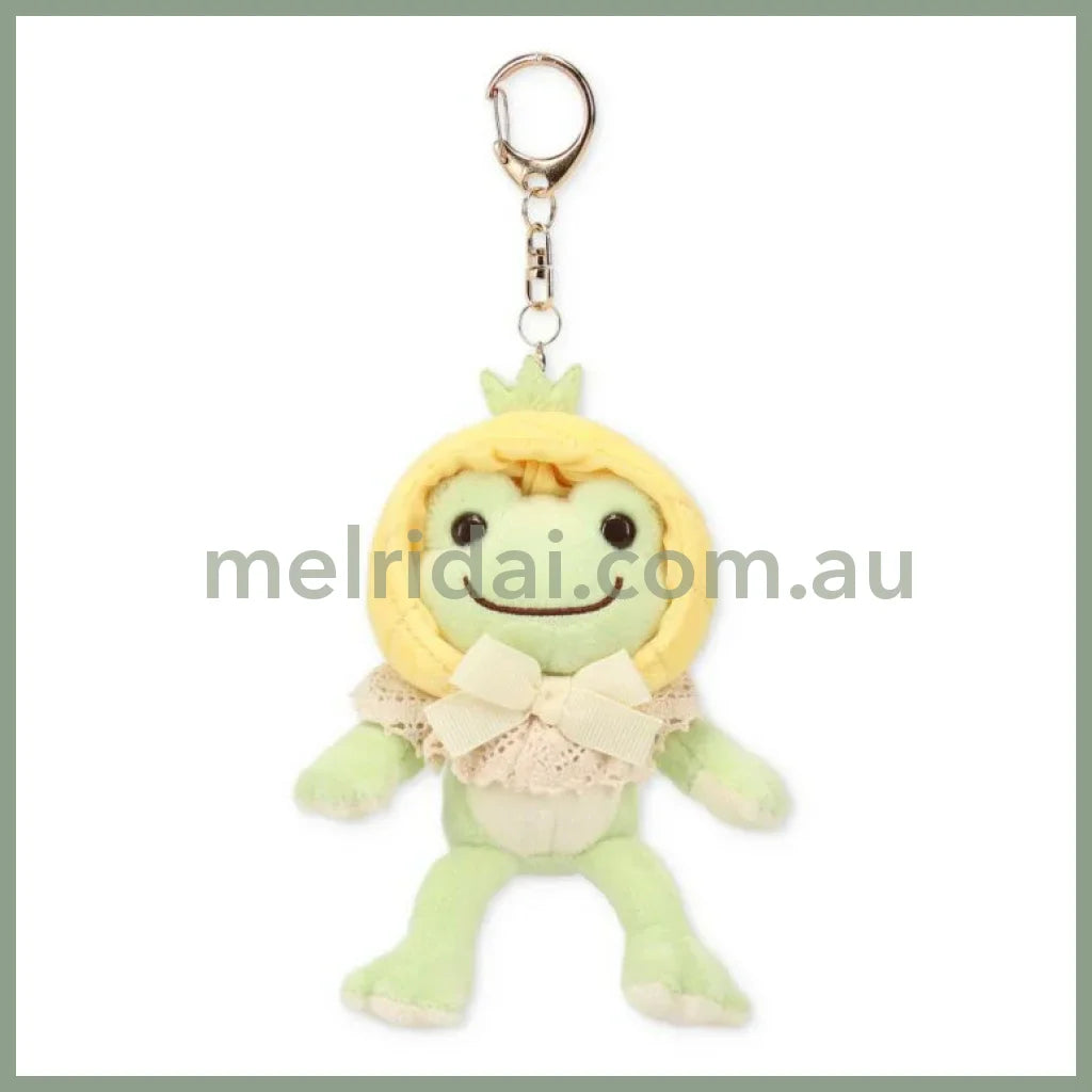 Pickles the Frog | Mascot Holder Plush Keychain Always Fruits 15×7×4.5cm (Pineapple)