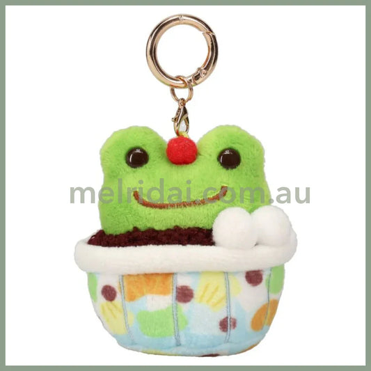 Pickles the Frog | Plush Keychain Mascot Holder H7×W5×D9.5cm (Retro Cafe Matcha Anmitsu)