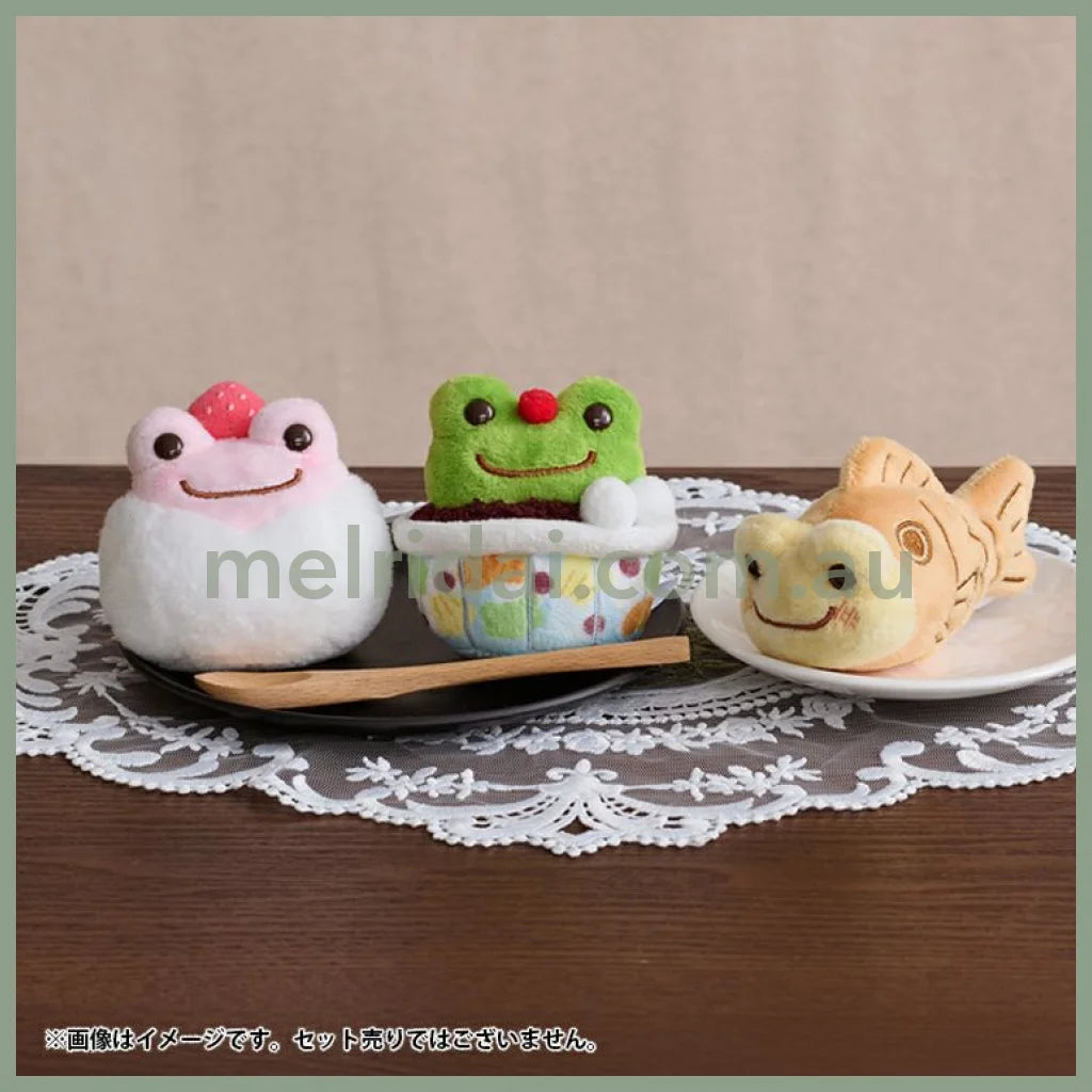 Pickles the Frog | Plush Keychain Mascot Holder H7×W5×D9.5cm (Retro Cafe Matcha Anmitsu)