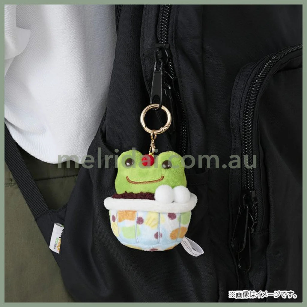 Pickles the Frog | Plush Keychain Mascot Holder H7×W5×D9.5cm (Retro Cafe Matcha Anmitsu)