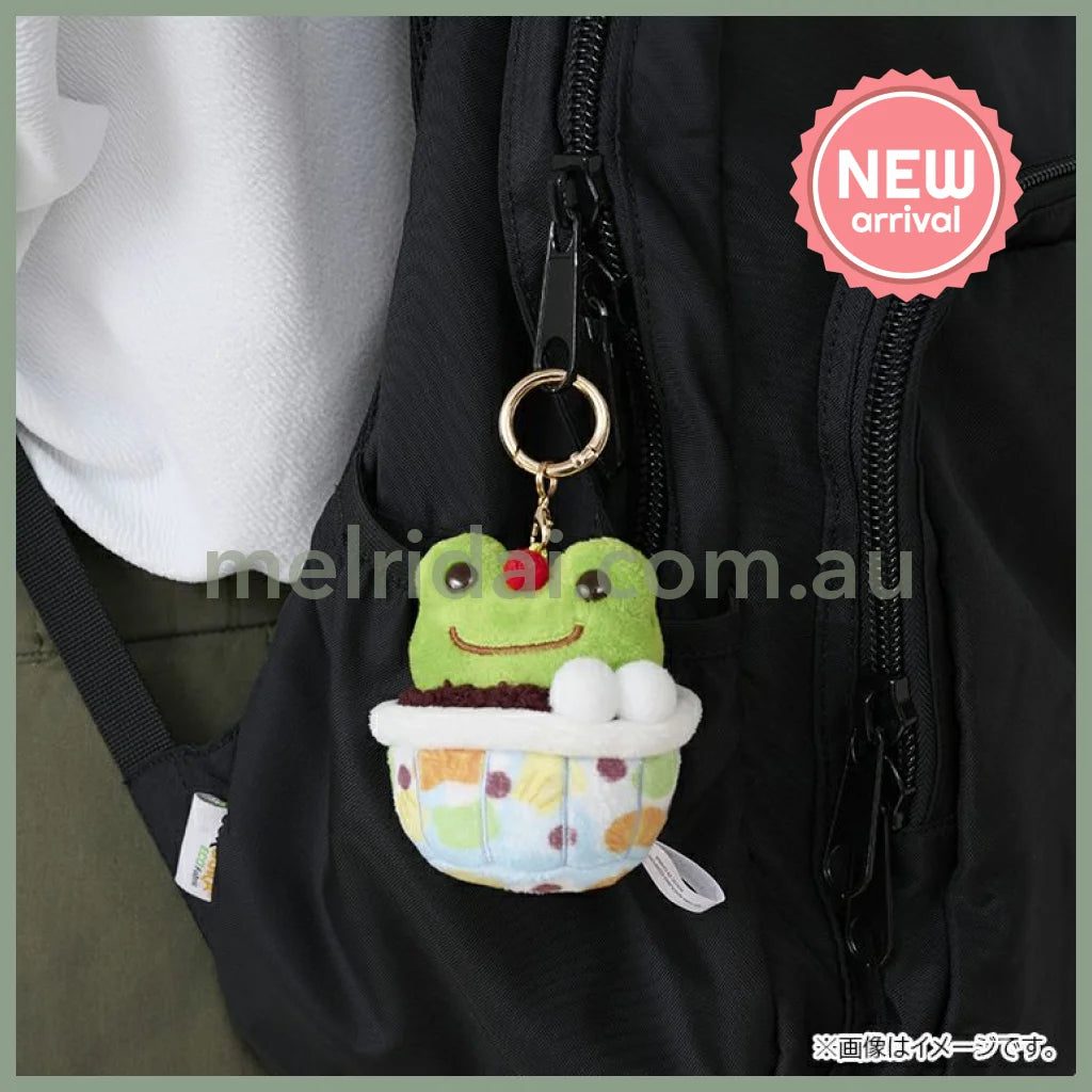 Pickles the Frog | Plush Keychain Mascot Holder H7×W5×D9.5cm (Retro Cafe Matcha Anmitsu)