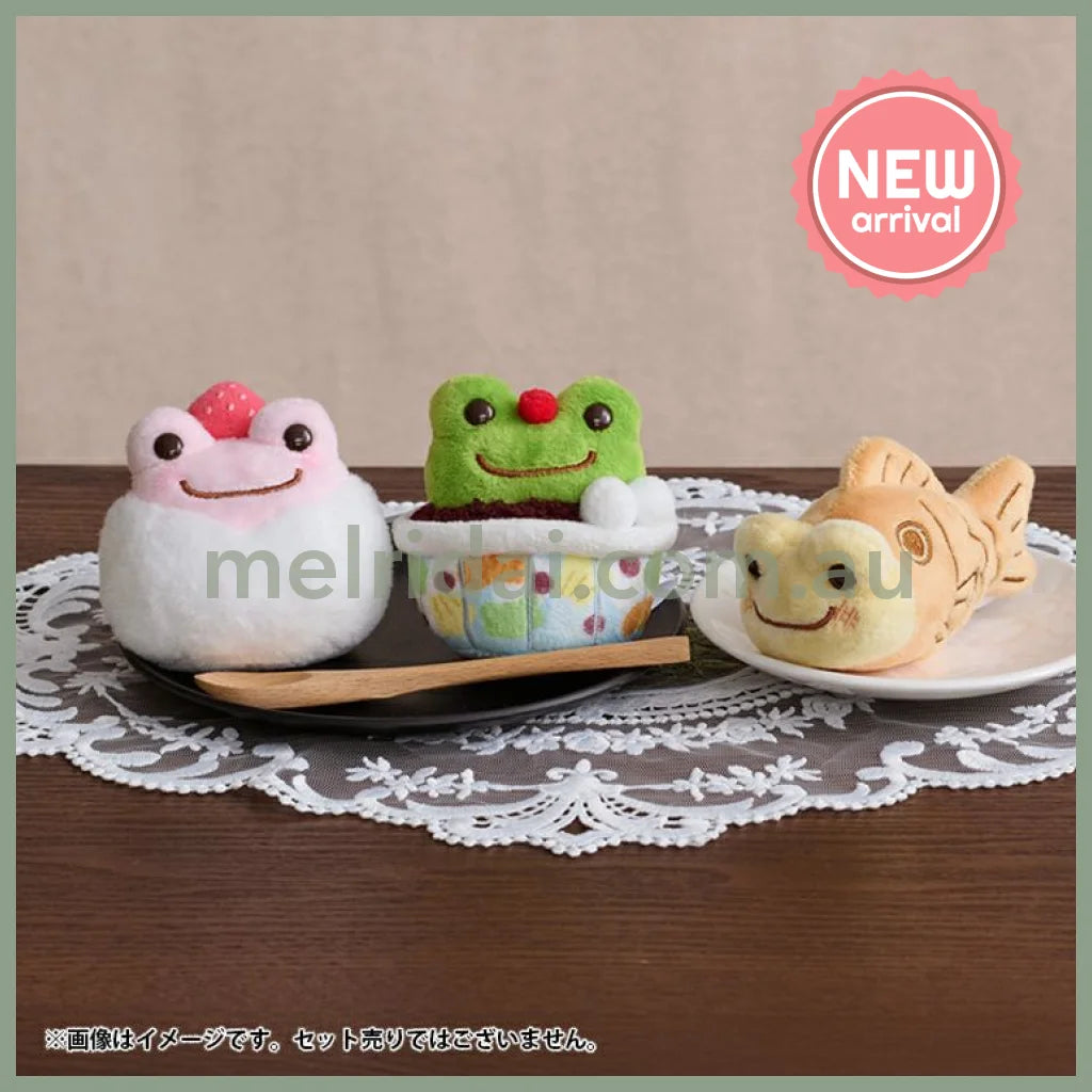 Pickles the Frog | Plush Keychain Mascot Holder H7×W5×D9.5cm (Retro Cafe Matcha Anmitsu)
