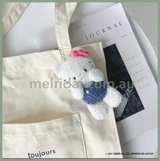 PLUS x SANRIO | Hello Kitty Mascot Holder & Tote Bag Set Plush Keychain with Badge (Free Size)