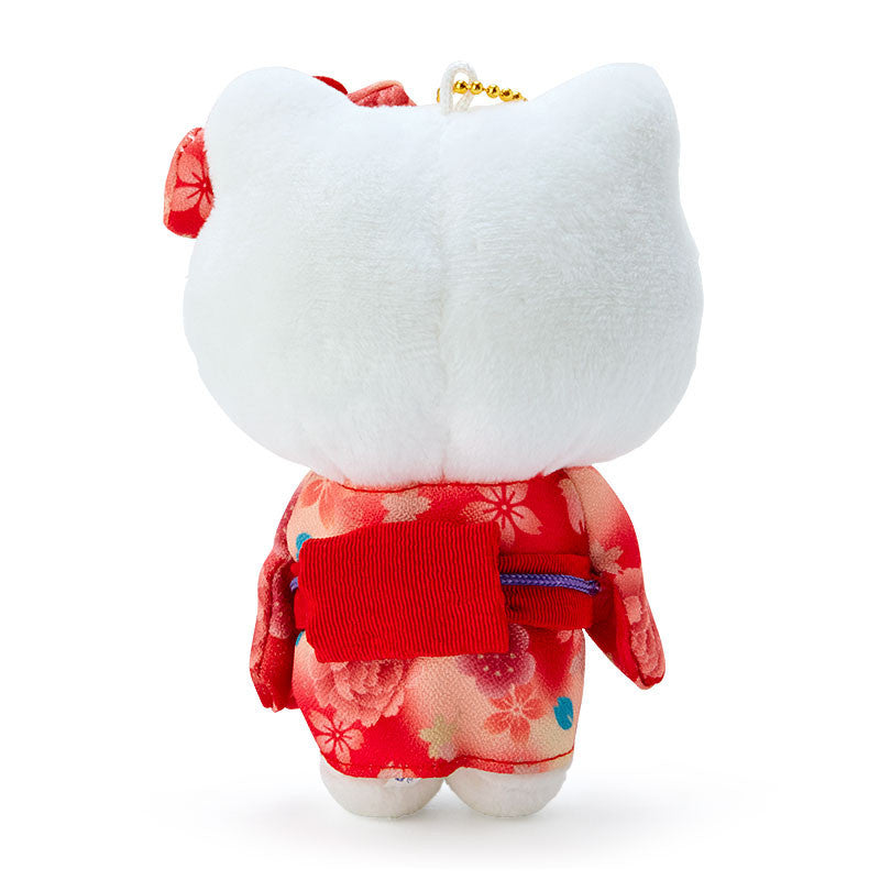 SANRIO | Hello Kitty Mascot Holder Bag Charm Plush Keychain 90×50×120mm (Gradation Sakura Kimono)