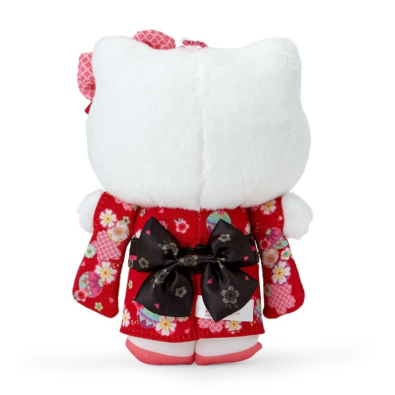 Sanrio | Hello Kitty Mascot Holder Plush Keychain 16×6.5×11Cm (Kimono/ Sakura 2024)