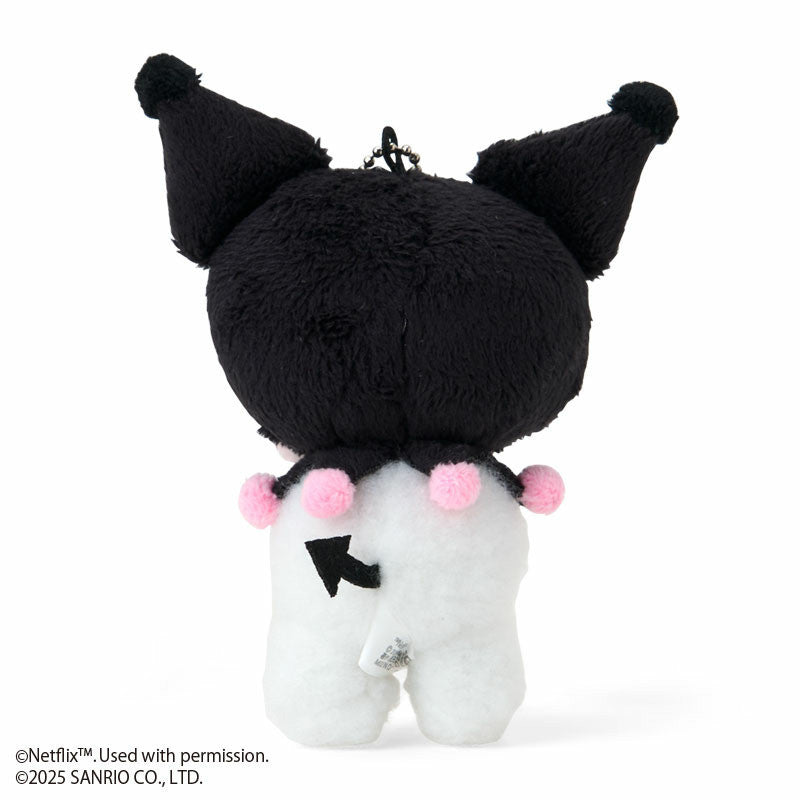 SANRIO | Kuromi Heart Plush Mascot Holder Keychain Bag Charm W9.5×D13×H5cm (Netflix My Melody & Kuromi)