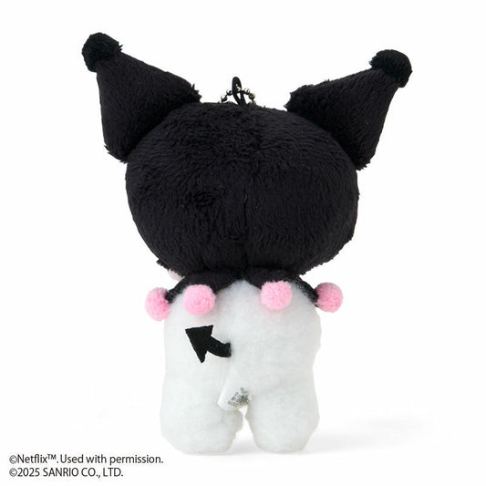 SANRIO | Kuromi Heart Plush Mascot Holder Keychain Bag Charm W9.5×D13×H5cm (Netflix My Melody & Kuromi)