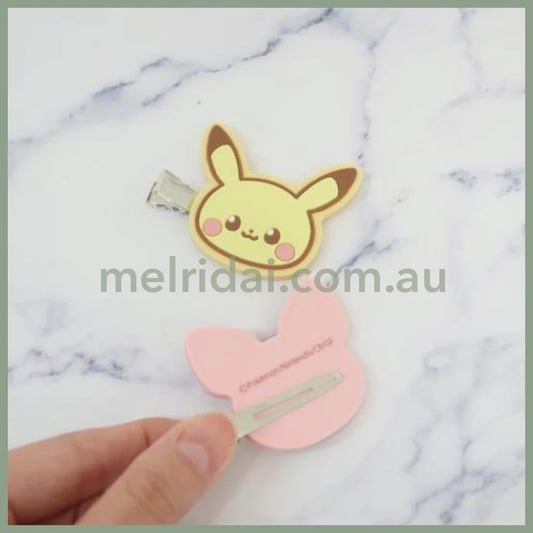 Pokemon | Mascot Hair Clip 48.8×60.5mm (Pikachu & Pichu)