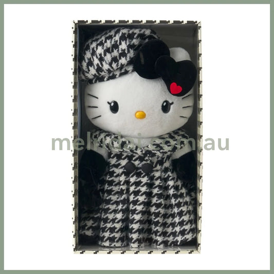 【Pre-order】SANRIO | Hello Kitty Limited Birthday Doll Plush Toy 280×165×450mm (Monochrome Girly Twin Coordinate)