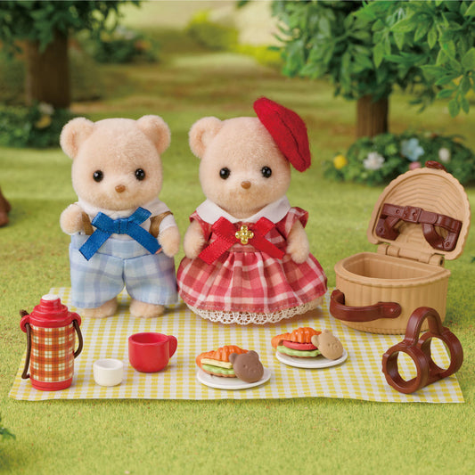 Sylvanian Famalies | Biscuit Bear Sister & Brother - Delicious Picnic - 5852