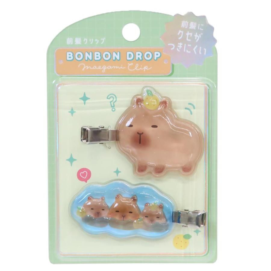 Q-Lia | BONBON DROP Hair Accessory Bangs Clip 80x120x13mm (Capybara)