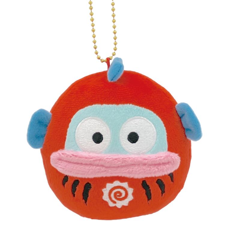SANRIO | Hangyodon Daruma Mascot Holder Plush Keychain Bag Charm 11cm x 7cm x 10.5cm (40th Anniversary)