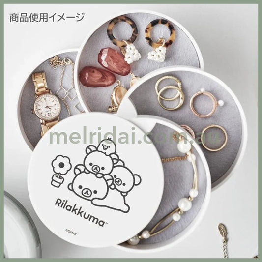 San-X | 4-tier Tray Accessory Tray 100×Φ100mm (Basic Rilakkuma Flower)