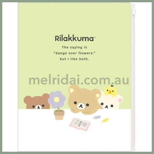 San-X | 6 + 1 Pockets A4 Clear File Holder 310×245mm (Basic Rilakkuma Flower)