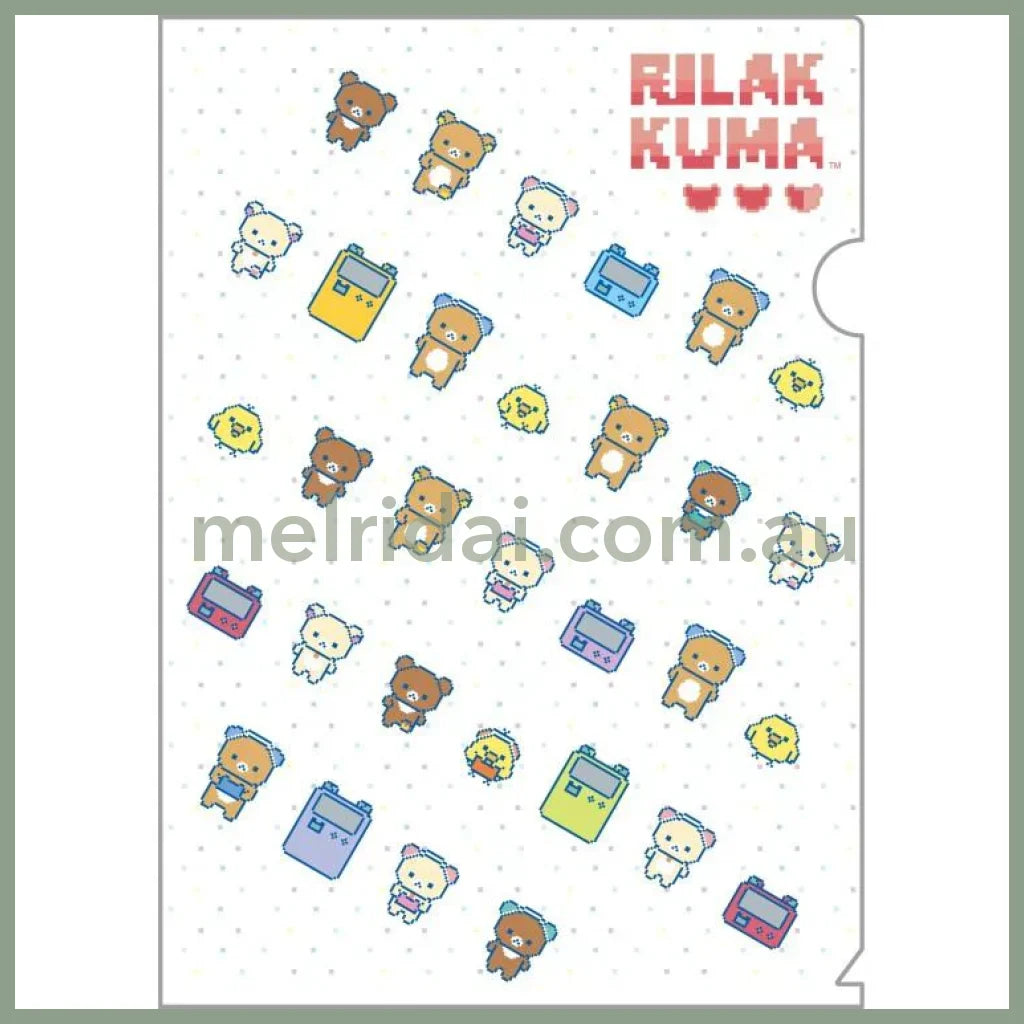 SAN-X | A4 Clear File Folder Document Folder 310×220mm (Rilakkuma Gaming)