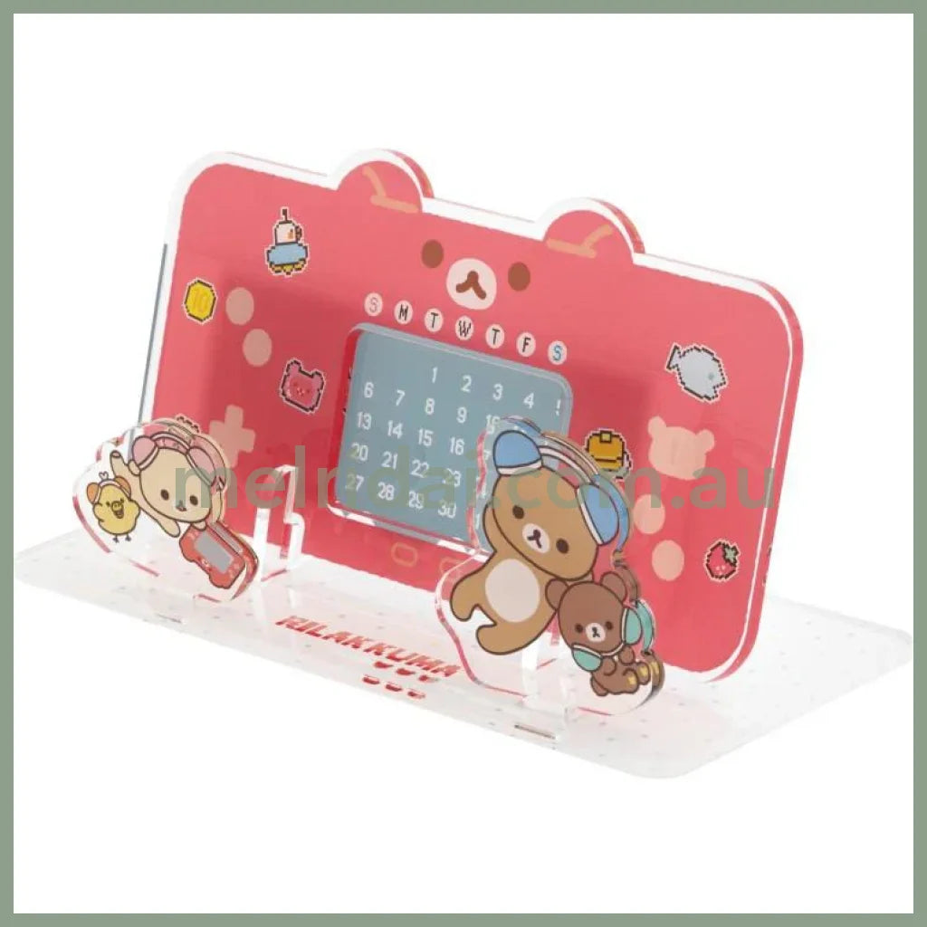 SAN-X | Acrylic Perpetual Calendar 75×155mm (Rilakkuma Gaming)