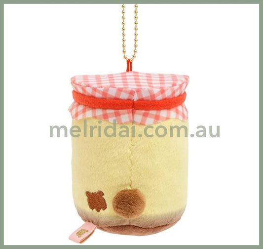 San-Xchairoikoguma Retro Sweets Series Keychain Plush Bottle Flan 9.5*9.0*8.0Cm