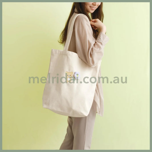 Embroidered Tote Bag - Rilakkuma