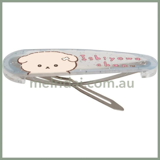 SAN-X | Ishiyowa-chan/Ishiyowachan Hair Clip HairPin Set of Two Clear Different Colors with Glitter 20 x 55 mm