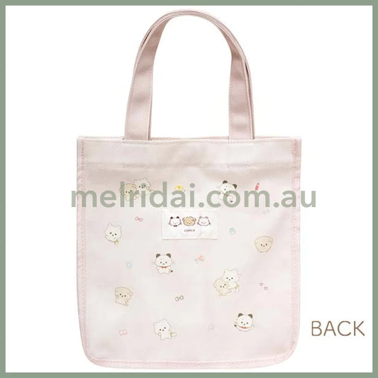 SAN-X | Ishiyowa-chan Mini Tote Bag 250×240×100mm (Junior Chan Appears Pink)