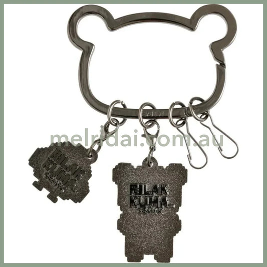 SAN-X | Kiiroitori & Rilakkuma Metal Mascot Carabiner Smart Keychain Key Holder 95×65mm (Rilakkuma Gaming)
