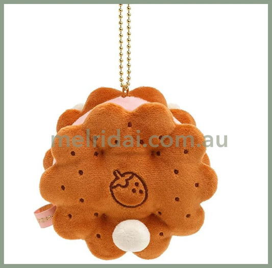 San-Xkorilakkuma Retro Sweets Series Keychain Plush Butter Sandwich 10*10*7Cm