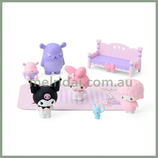 San-X | My Melody & Sweet Piano Kuromi Mascot Doll Set Play 17.5×5×12Cm