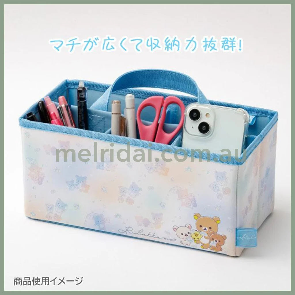 SAN-X | Portable Desk Organizer 120×270×130mm (Umbrella Rain then Sunny)