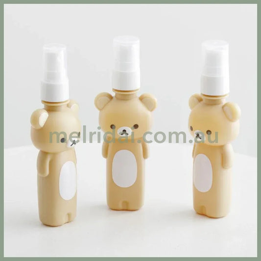 San-X | Pump & Spray Bottle & Pouch Set 60ml x 3 (Basic Rilakkuma Flower)