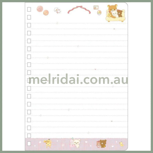 San-X | Rilakkuma B6 Ring Notebook - 50 Colorful Pages (Lovely House)