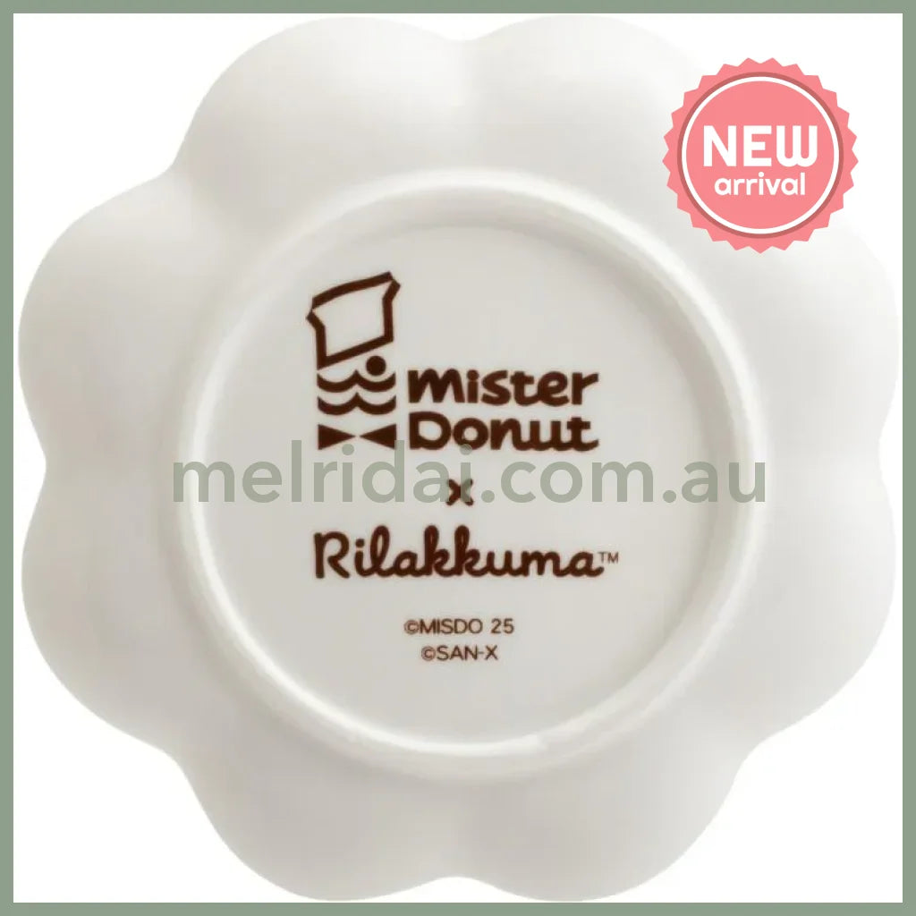 SAN-X | Rilakkuma Ceramic Accessory Tray 40×110×110mm (Mister Donut Standing)