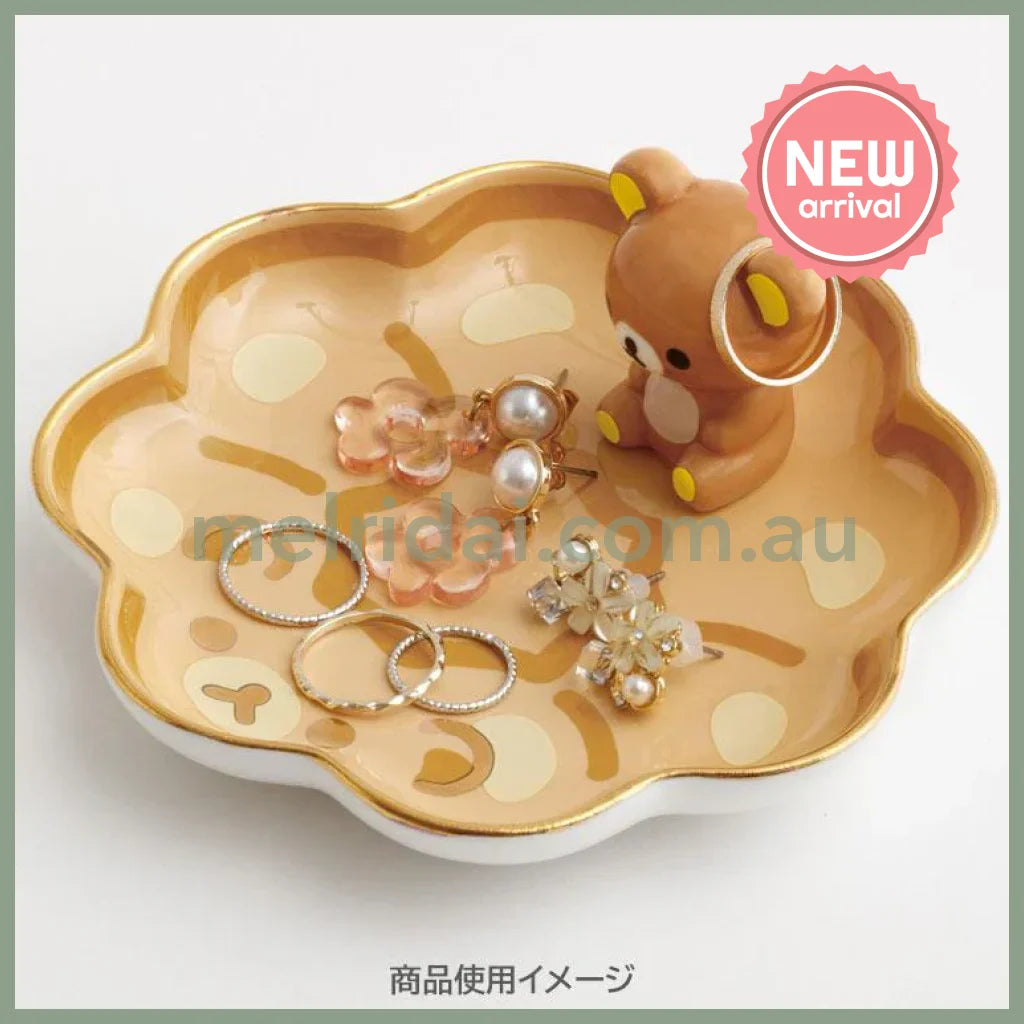 SAN-X | Rilakkuma Ceramic Accessory Tray 40×110×110mm (Mister Donut Standing)