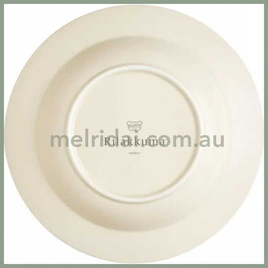 SAN-X | Rilakkuma Ceramic Pasta Curry Rice Plate Beige φ240mm (Lettering)
