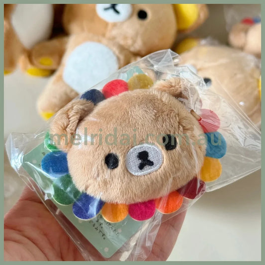 SAN-X | Rilakkuma Chairoikoguma Plush Badge 80 x 60 mm (Ensemble Tour)