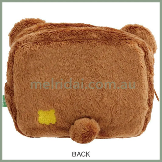 SAN-X | Rilakkuma Chairoikoguma Plush Square Pouch 115×145×30mm