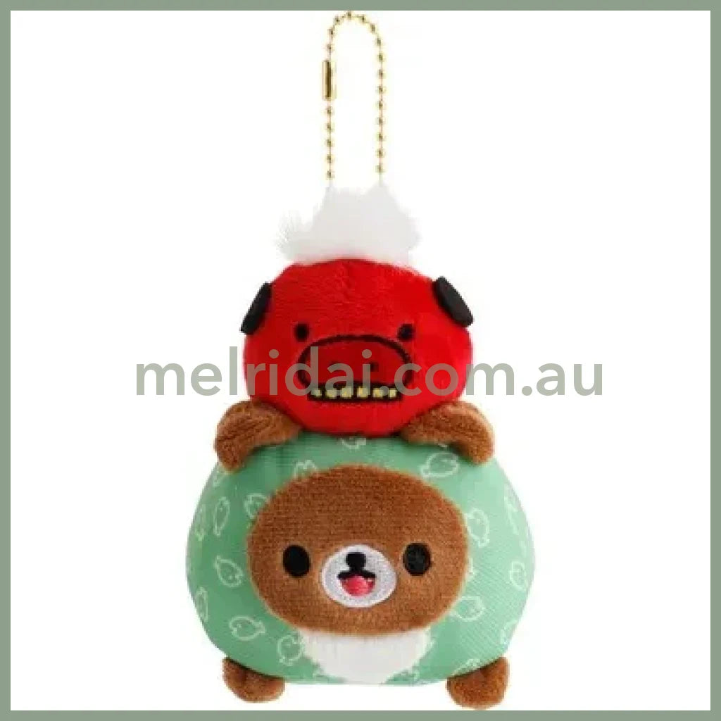 SAN-X | Rilakkuma ChairoiKoguma Shishimai Burasage Plush Strap Keychain Bag Charm 85×80mm (New Year)