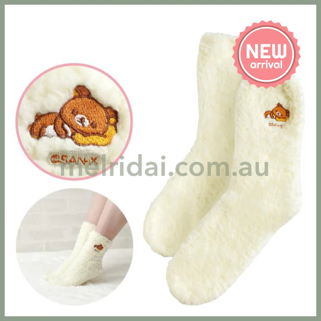 SAN-X | Rilakkuma Chilling Room Socks 23~25cm (Sleeping Together Series)
