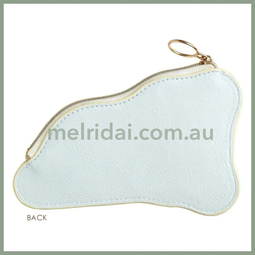 San-X | Rilakkuma Coin Case H95 X W135Mm (Minna De Manpuku Makumaku) 轻松熊造型 皮质拉链零钱包/硬币包(披萨料理/吃货系列)