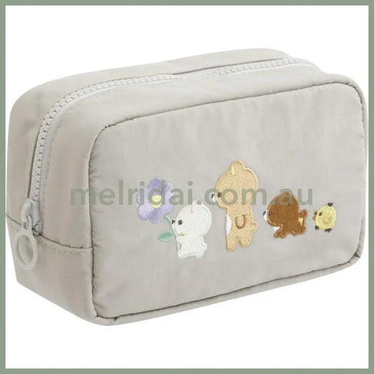 San-X | Rilakkuma Cosmetic Pouch 100×160×80mm (Basic Rilakkuma Flower)
