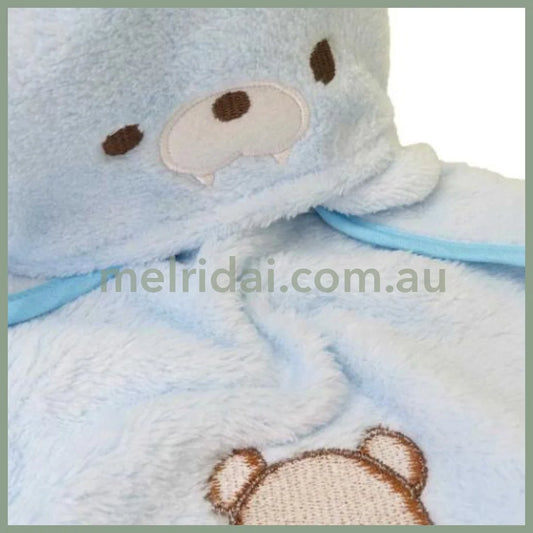 San-X | Rilakkuma Hand Towel H250 X W250Mm Chairoikoguma Forest Friend Wolf 轻松熊 蓝狼 刺绣