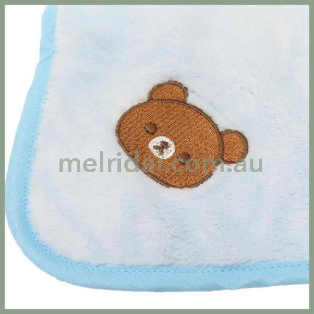 San-X | Rilakkuma Hand Towel H250 X W250Mm Chairoikoguma Forest Friend Wolf 轻松熊 蓝狼 刺绣